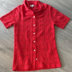 Runway Scout red cotton knit cover up / dress